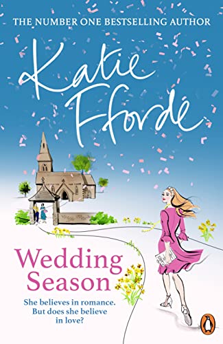 Book cover: "Wedding Season" by Katie Fforde, featuring a church and woman.