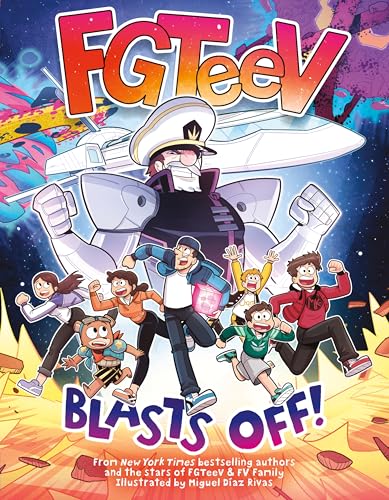 FGTeeV graphic novel cover featuring cartoon characters and a spaceship.