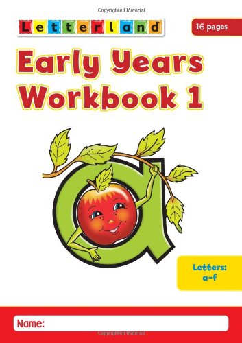 Letterland Early Years Workbook 1 cover with an apple and letter 'a'.