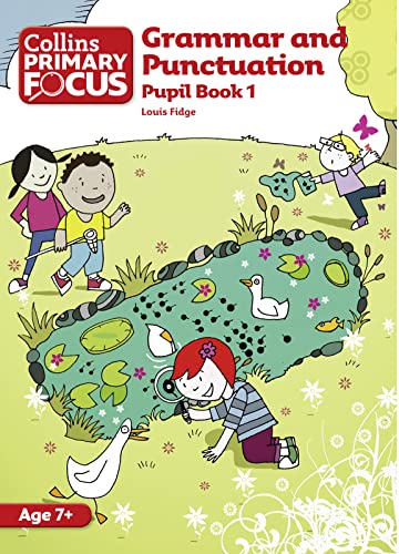 Book cover with children exploring a pond, titled Grammar and Punctuation Pupil Book 1.