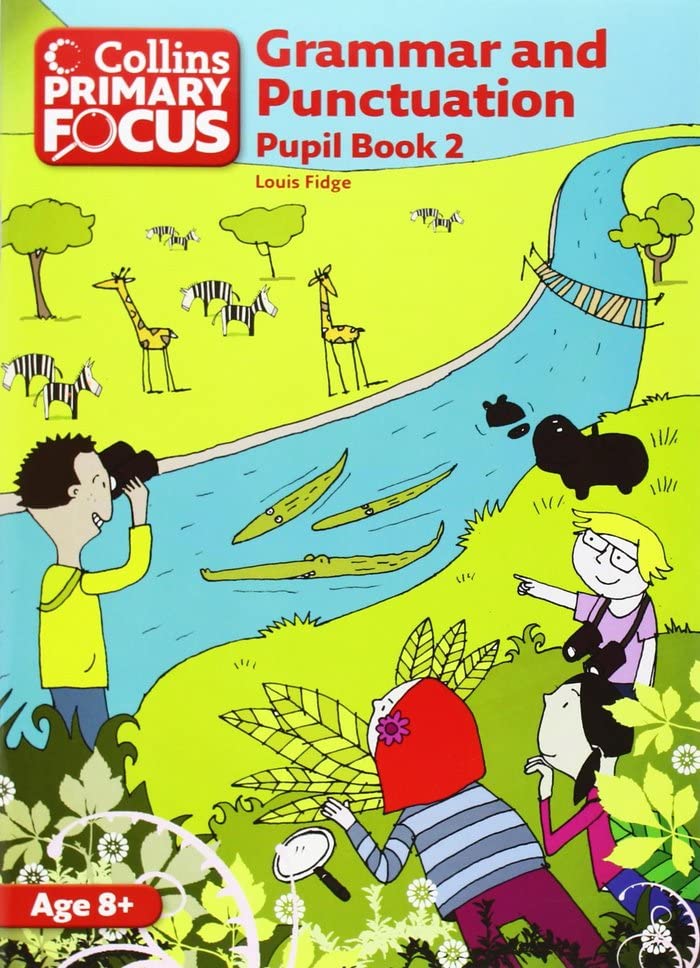 Collins Primary Focus Grammar and Punctuation Pupil Book 2 cover, illustrated savanna.