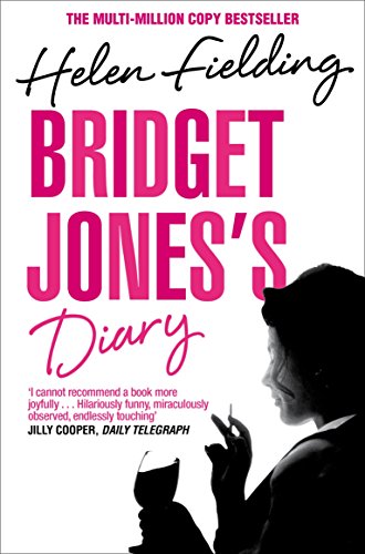 Book cover of "Bridget Jones's Diary" with a silhouette of a woman.