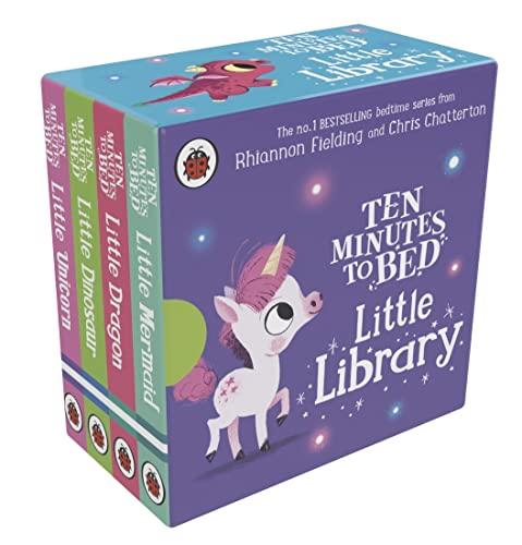 Boxed set of four colorful children’s bedtime storybooks with animal characters.