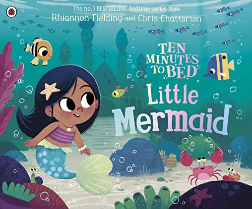 Book cover: Little Mermaid with colorful sea life and bubbles.