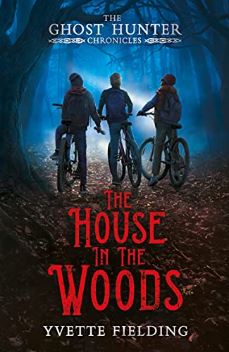 Book cover: three figures on bicycles in a dark, misty forest.