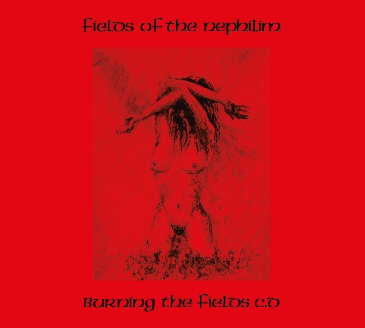 Red album cover with grayscale image of a person with long hair.