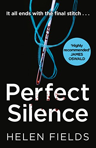Book cover featuring a bloodied needle and blue thread against a black background.