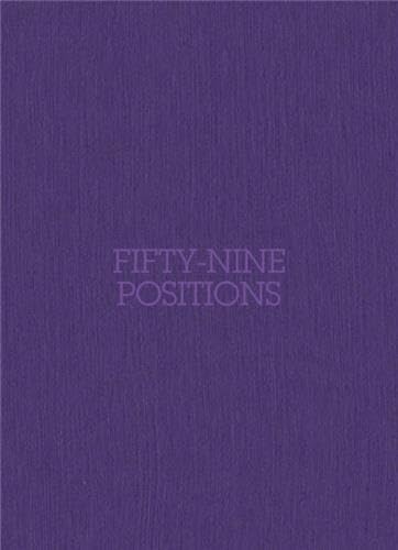 Purple book cover with the title “Fifty-Nine Positions” in silver text.