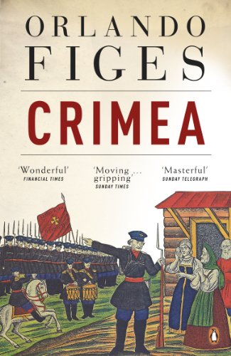 Book cover: "Crimea" by Orlando Figes, with 19th-century military illustration.