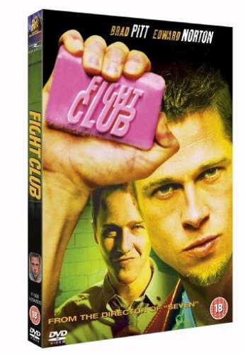 Fight Club DVD cover showing a hand holding a pink bar of soap.