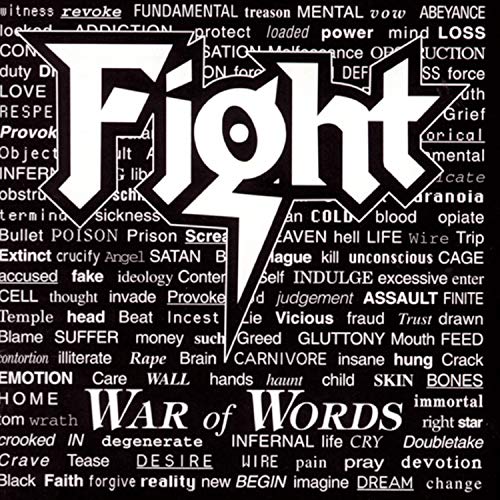 CD cover for "Fight - War Of Words" with bold text and dark background.