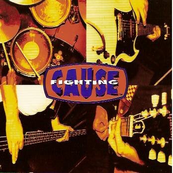 CD cover for "Fighting Cause" featuring hands and musical instruments.