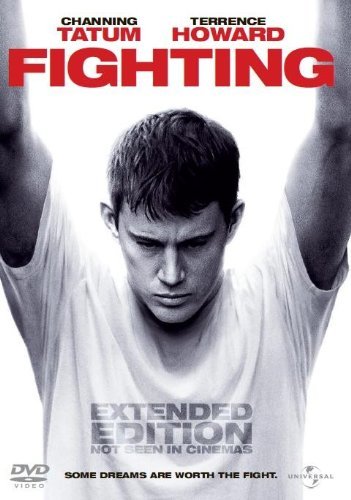 DVD cover for the movie Fighting featuring Channing Tatum with arms raised.