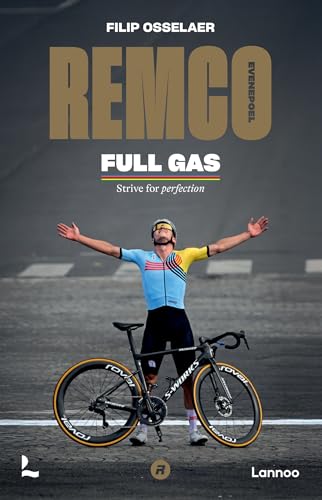 Book cover featuring cyclist Remco Evenepoel on a road bike.