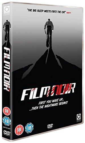 Film Noir DVD cover featuring a silhouetted man walking on a dark mountain peak.