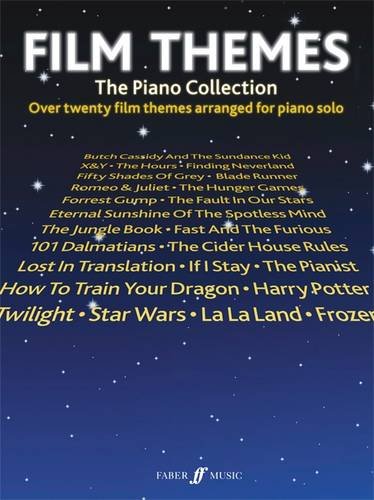 Sheet music cover for "Film Themes: The Piano Collection" with film titles.