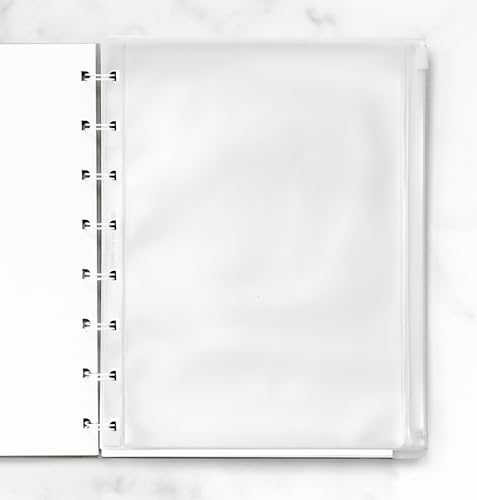 Clear plastic A5 Filofax notebook section with zip and ring binding.
