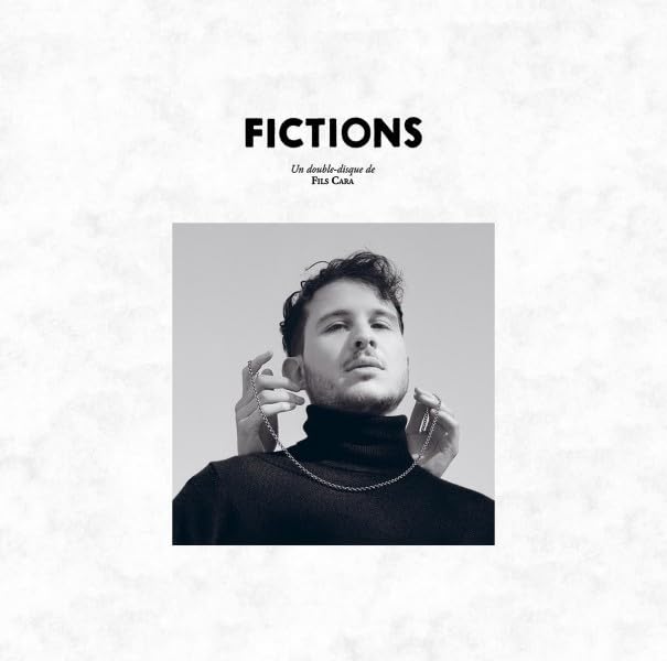 Album cover featuring a man in a black turtleneck with hands holding a chain.
