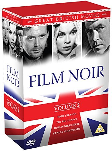 Film Noir Box Set Volume 2 DVD with black-and-white actor portraits and British flag design.