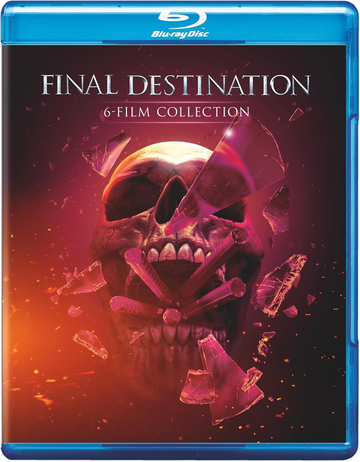 Blu-ray case for "Final Destination" 6-film collection with a skull image.
