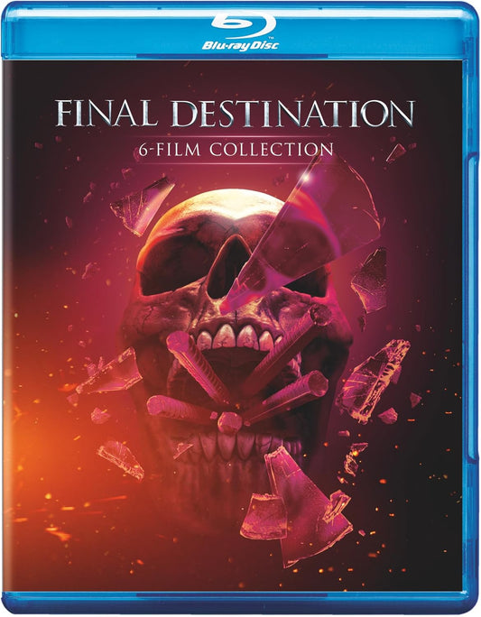 Blu-ray case for "Final Destination" 6-film collection with a skull image.