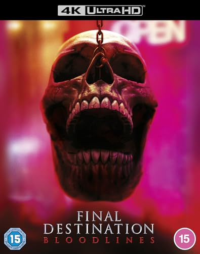 Final Destination Bloodlines Blu-ray cover featuring a cracked skull and red tones.