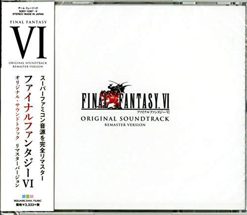 CD case for Final Fantasy VI soundtrack, white with black text and art.