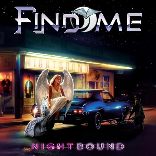 CD cover: winged woman with a car, nighttime street scene.
