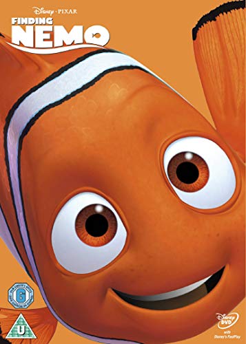 Finding Nemo DVD cover featuring a close-up of the clownfish, Nemo.
