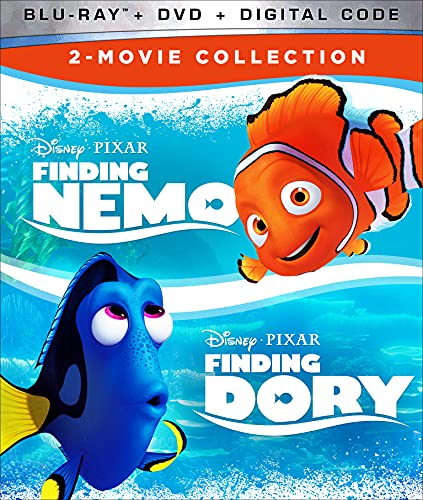 Blu-ray cover featuring Nemo and Dory from the Disney Pixar films.