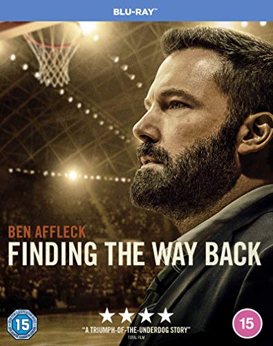 "Ben Affleck in a basketball court, looking left, on a Blu-ray cover."