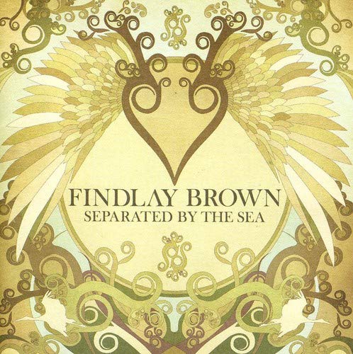 CD cover for Findlay Brown’s “Separated By The Sea” with ornate gold design.