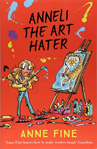 Book cover: girl with paintbrushes, a painting of a tiger, and colorful splatters.