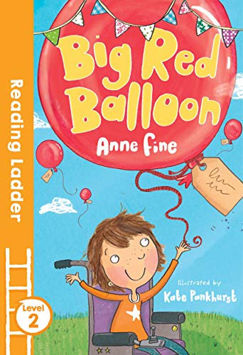 Book cover: girl in wheelchair looks up at a large red balloon.