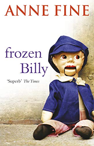 Book cover: “Frozen Billy” featuring a vintage doll in blue clothing.