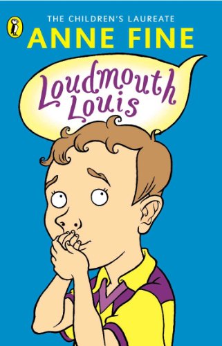 Book cover: illustrated boy with a thought bubble saying "Loudmouth Louis".