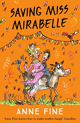 Book cover: woman riding a donkey with a boy, colorful doodles.