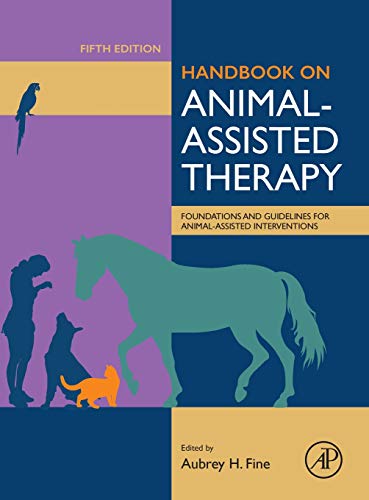 Book cover depicting silhouettes of people and animals for animal therapy.