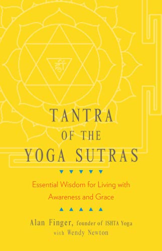 Yellow book cover with mandala design and text: "Tantra of the Yoga Sutras.