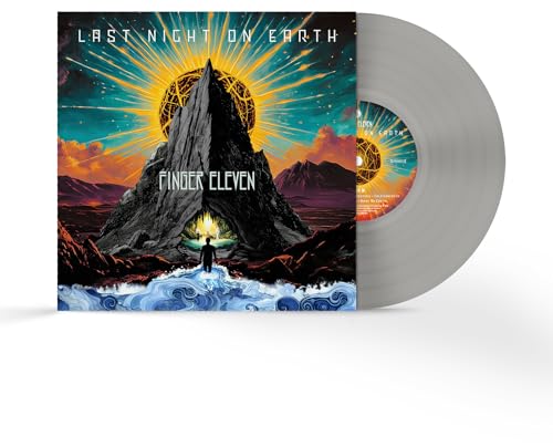 Finger Eleven "Last Night On Earth" vinyl record with mountain artwork.