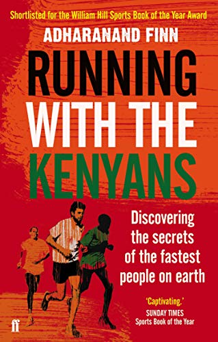 Book cover featuring three runners on an orange background with bold text.