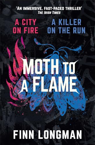 Book cover for Moth to a Flame by Finn Longman featuring a blue moth.