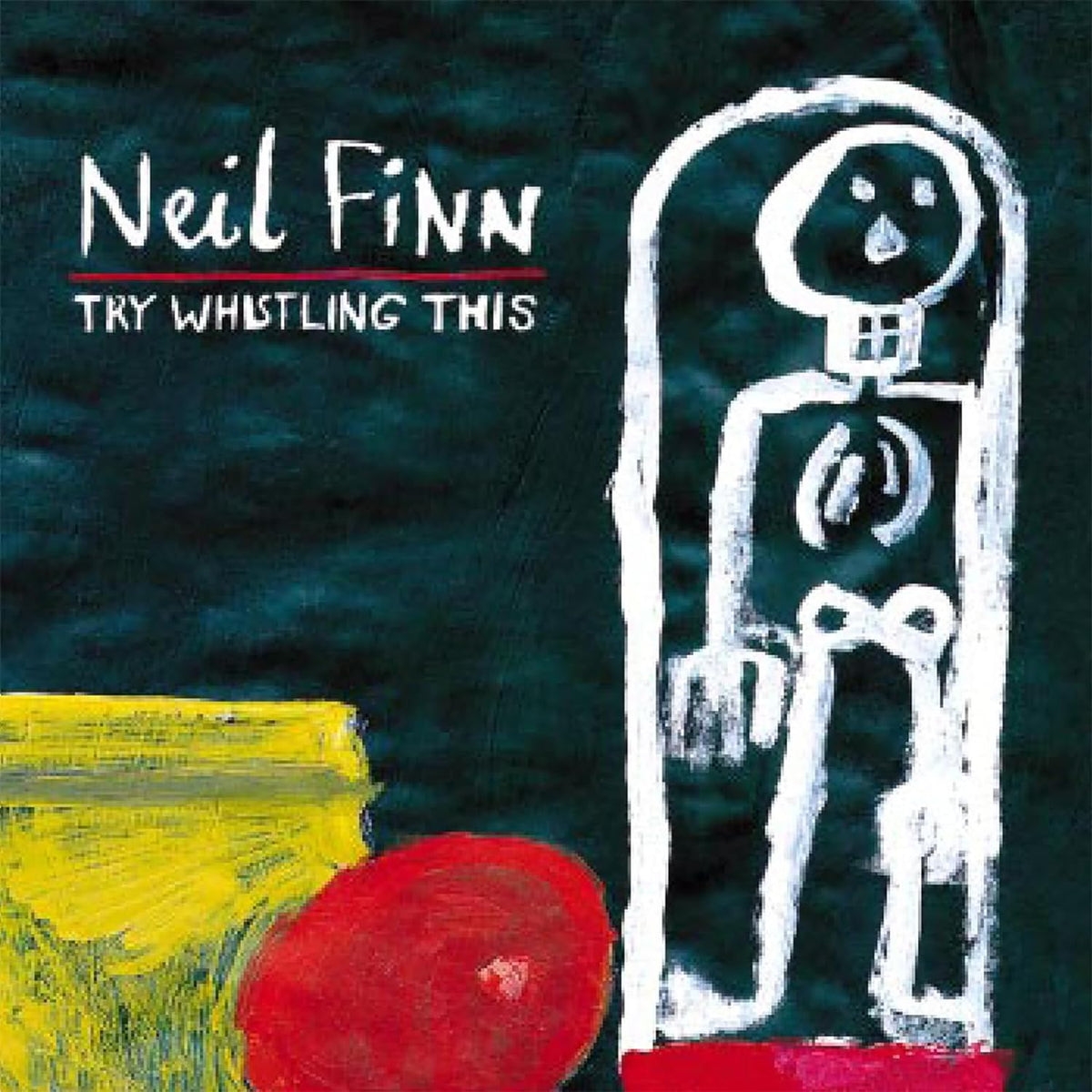 CD cover for Neil Finn’s “Try Whistling This” with sketched figure.