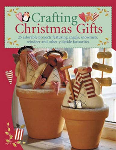 Book cover featuring handmade snowman and angel crafts from fabric.