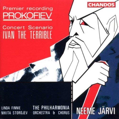CD cover for Prokofiev’s “Ivan the Terrible” with stylized portrait.