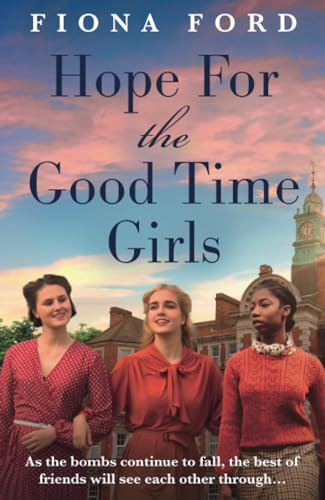 Book cover featuring three women in vintage clothing with a cloudy sky.