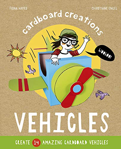 Book cover showing a child in a cardboard airplane with a sun and birds.