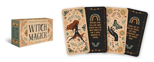 Card deck box and four illustrated oracle cards with celestial and nature motifs.