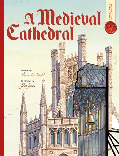 Book cover depicting a detailed illustration of a medieval cathedral.