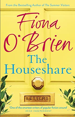 Book cover: yellow door with text “Fiona O’Brien, The Houseshare.”